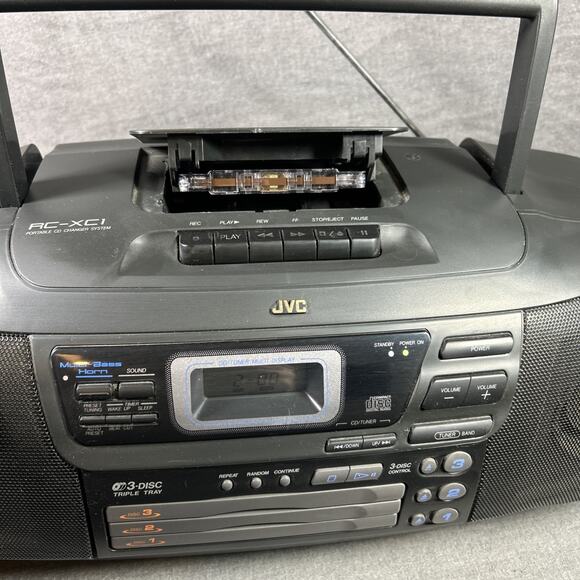 JVC RC-XC1 Boomboox Portable Radio 3 Disc CD Cassette W/Remote AM FM See Notes - Picture 4 of 11